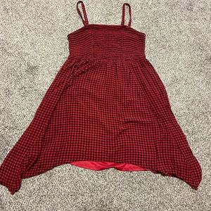 Gingham Gauze Handkerchief Dress